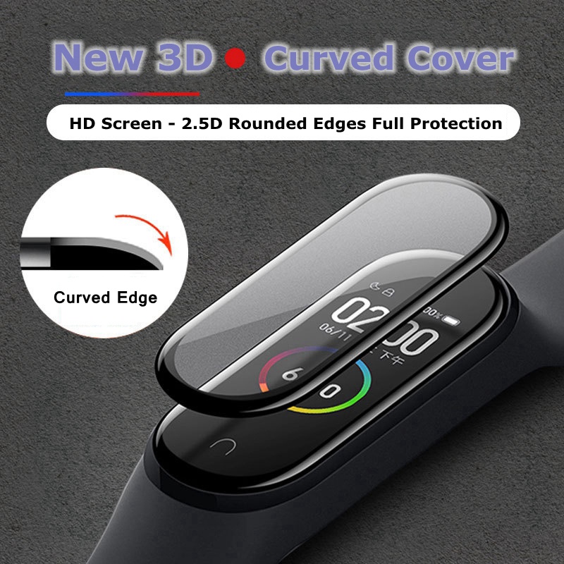 Miếng Dán Bảo Vệ Màn Hình 3D Cho Xiaomi Mi Band 7 6 5 4 Xiaomi Miband 7 6 Band7 Kính