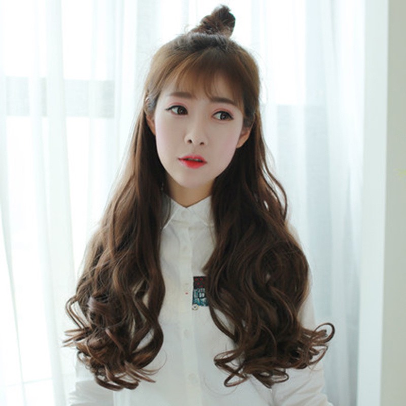 [Rẻ vô địch] [Siêu Sale]Tóc giả nữ Kẹp dải xoăn 50-60cm 170g