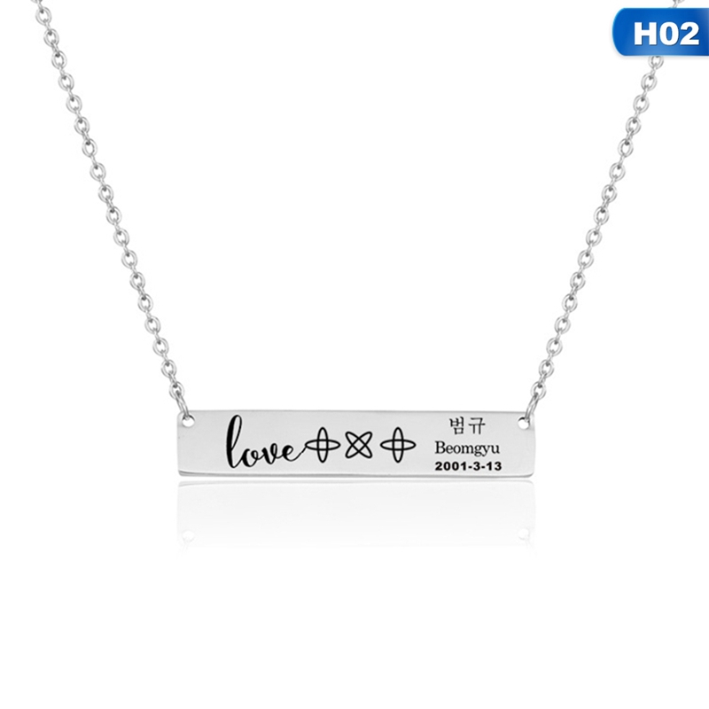 Vòng cổ Mặt Chữ Txt Cho Fan Kpop