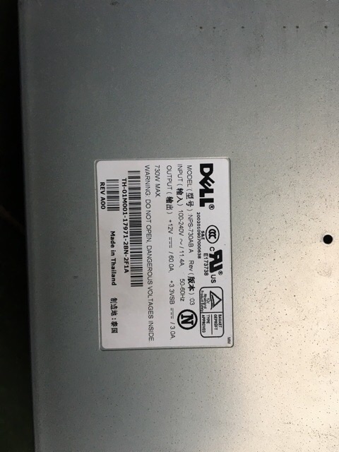 Nguồn máy tính chủ dell 730w 12v 60A NPS-730AB đã kích hoạt sẵn