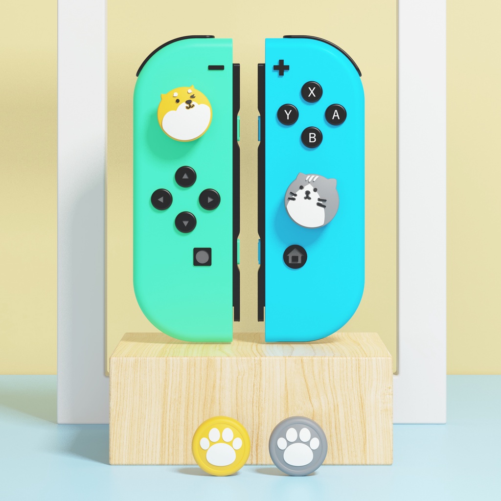 Nút silicon bọc cần điều khiển chơi game Nintendo Switch IINE hình chú chó/ ngôi sao/ mèo dễ thương
