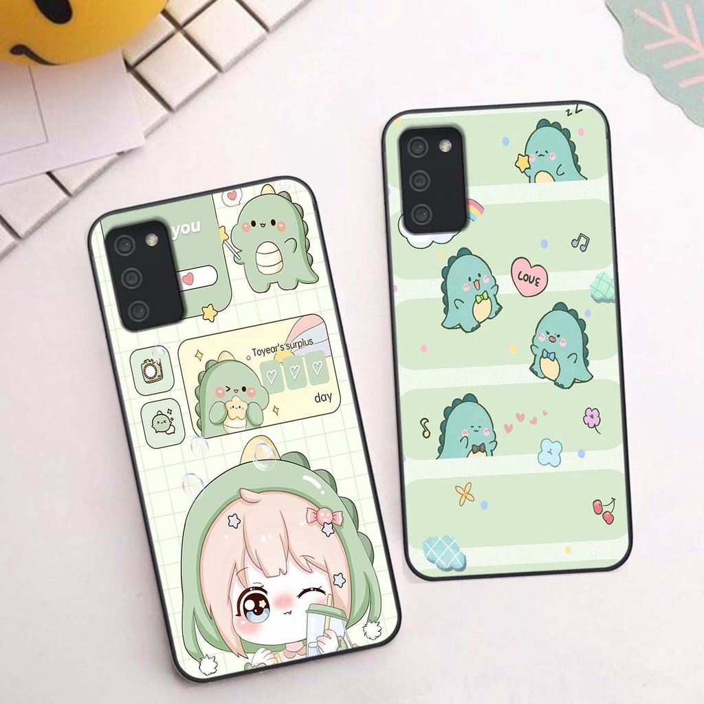 Ốp Samsung A02s / A03s in hình khủng long Dino siêu dễ thương