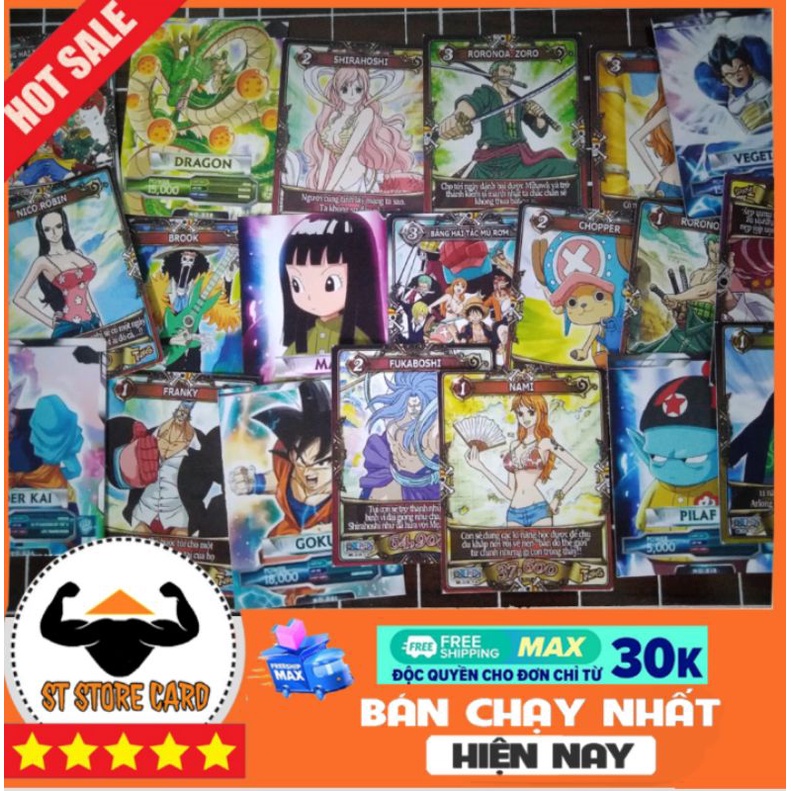 Ảnh thẻ One piece - Dragon ball size toonies