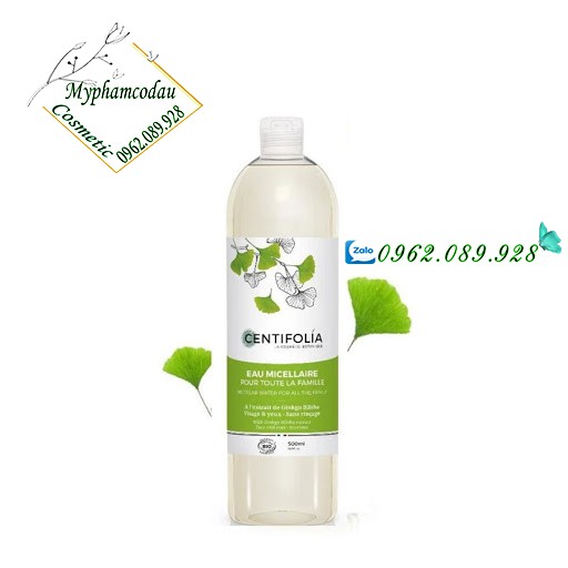 Nước Tẩy Trang Centifolia Eau Micellaire 500ml Siêu Dịu Dàng cho Da