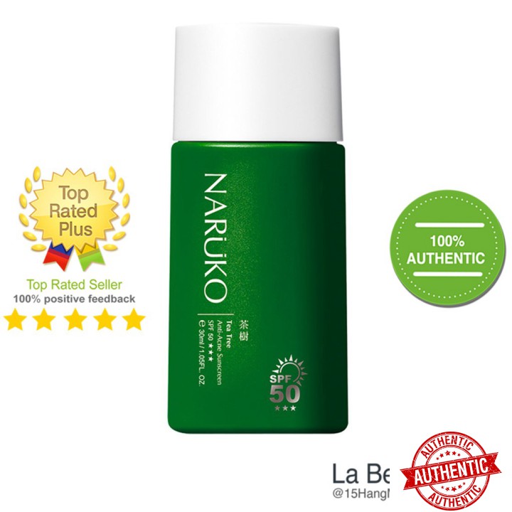 [Mã chiết khấu giảm giá chính hãng] [Chính Hãng] Kem Chống Nắng Tràm Trà Cho Da Dầu Mụn SPF50 - NARUKO Tea Tree Anti-Acn