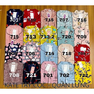 bộ pijama tay ngắn quần lửng kate thái mặc nhà 15 mẫu siêu cute - bộ pijama - bộ pijma nữ
