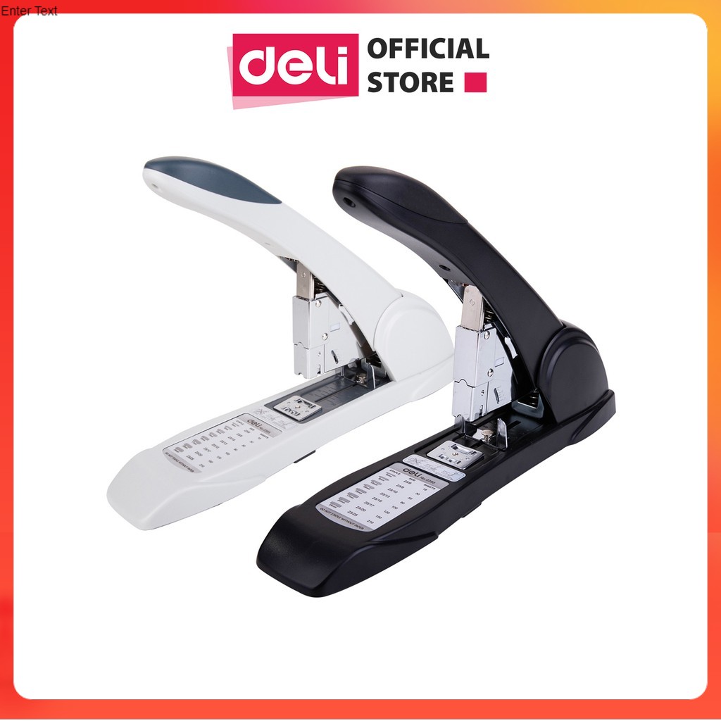 Dập ghim Deli, cỡ lớn 210 trang, Đen, Xám - 1 cái E0395