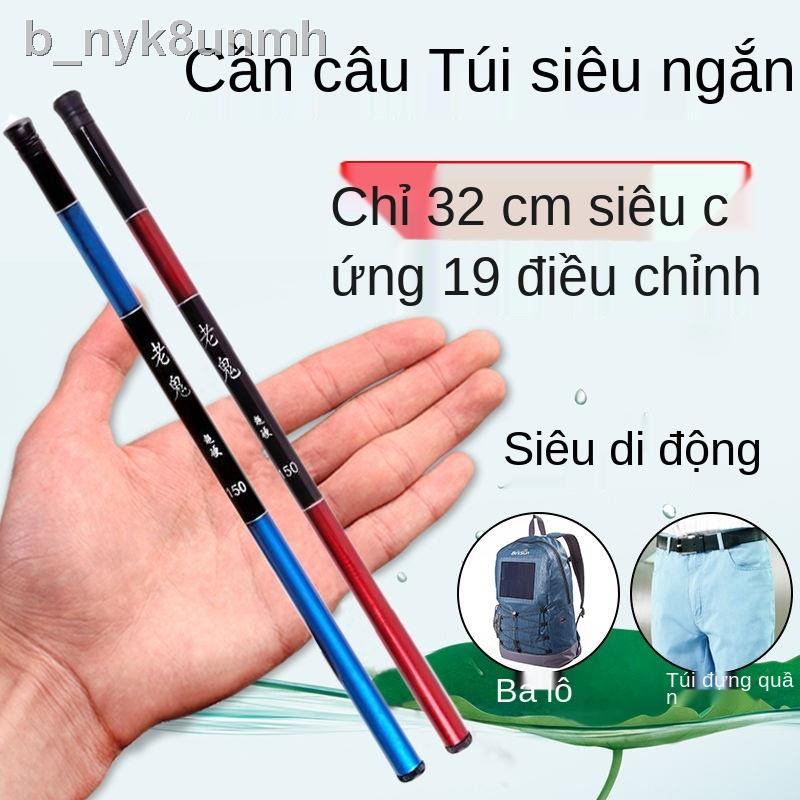 ◈ ❈ ◙ ( Sẵn)Ưu đãi đặc biệt Cần câu cá đoạn siêu ngắn cầm tay nhẹ cứng 19 giai điệu chép thánh bộ mini bỏ túi cho trẻ em