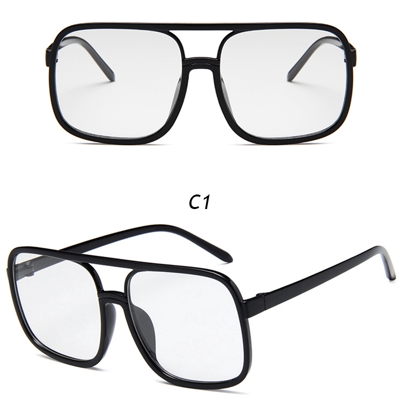 Kính Mát Gọng Vuông Chống Tia Uv Phong Cách Retro