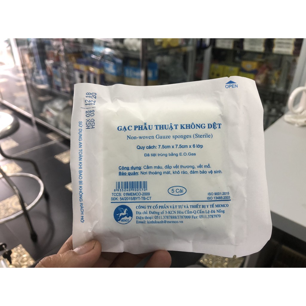 Combo10 gói Gạc y tế - Phẫu thuật không dệt gói 5 miếng