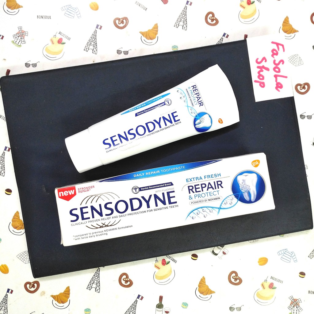 Kem đánh răng SENSODYNE REPAIR & PROTECT Thái Lan 100g giảm ê buốt ngừa sâu răng