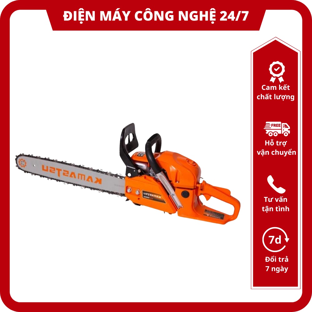 MÁY CƯA XÍCH CHẠY XĂNG KAMASTSU  KM68CC  DÙNG CHO THỢ CHUYÊN NGHIỆP ,CẮT CÂY KHAI THÁC ,XẺ GỖ ,THỢ LÀM VƯỜN