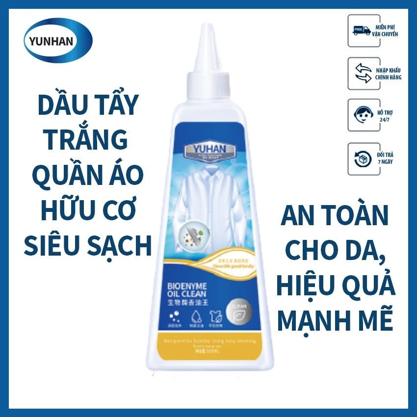 Chất tẩy vết bẩn dầu mỡ trên quần áo LKB 500ml làm sạch vết dầu tẩy cực mạnh không làm phai màu áo quần - Yunhan