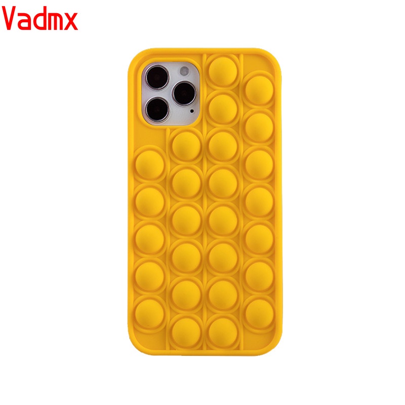 Ốp điện thoại silicon kiểu đồ chơi nhấn bong bóng giảm căng thẳng thích hợp cho iPhone 12 Pro Max 12 Mini 11 Pro Max