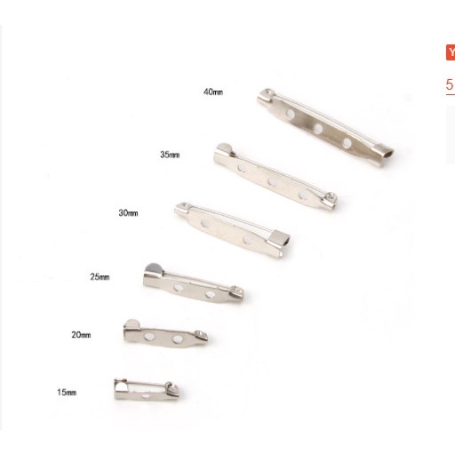 Ghim cài áo trơn, kim/ gim băng kim loai, size 20/25mm to, nhỏ mini, phụ kiện làm nơ, hoa,váy, vest  nam nữ rẻ