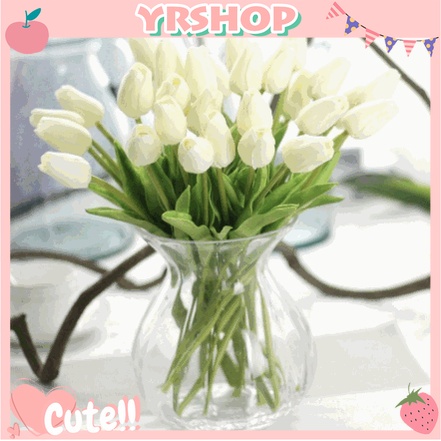 Hoa Tulip Giả Bằng Da Pu Dùng Trang Trí Nhà Cửa