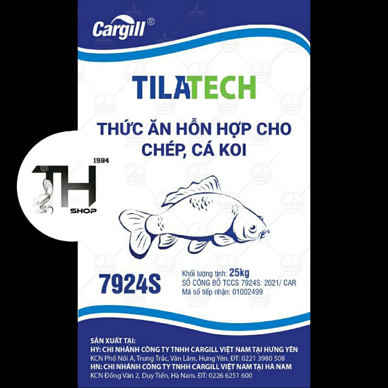 [ Giá Sỉ] 1 bao cám 5kg Cargill 7924S dành cá Chép, cá Koi