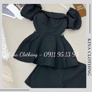 Set áo tay bồng kèm quần short cho nữ B11