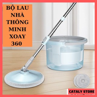 Bộ lau nhà thông minh tự vắt xoay 360 độ - Sạch gấp 3 lần chổi thường, lau dọn tiện lợi dễ dàng