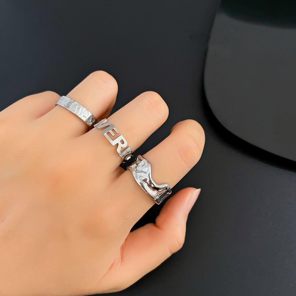 Nhẫn Đeo Tay Bằng Thép Titan Phong Cách Hàn Quốc Thời Trang Cho Nữ
