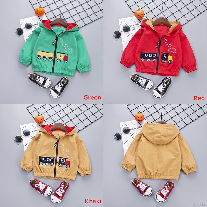 Áo khoác hoạ tiết hoạt hình phong cách Hàn Quốc đáng yêu cho bé