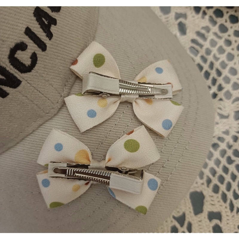 Set 2 Kẹp Tóc Nơ Cho Bé Gái Style Hàn Quốc Cao Cấp Xinh Xắn - Phụ Kiện Tóc Cho Bé Dễ Thương (M024)