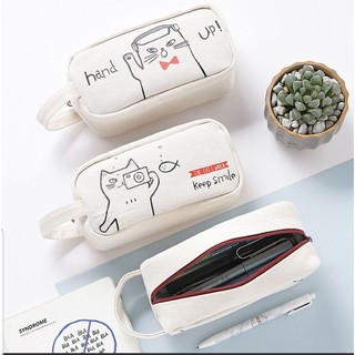 HỘP BÚT MÈO TRẮNG TO