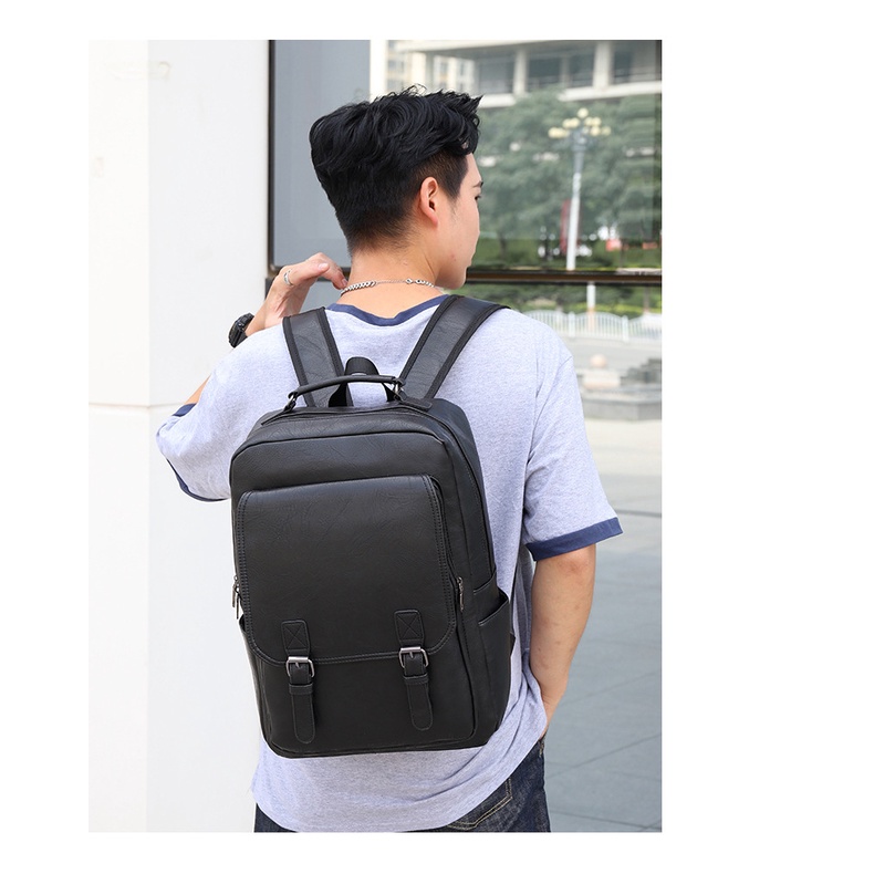 Ba lô da đựng laptop đi học đi chơi đứng Form dùng cho cả nam và nữ phong cách Hàn Quốc
