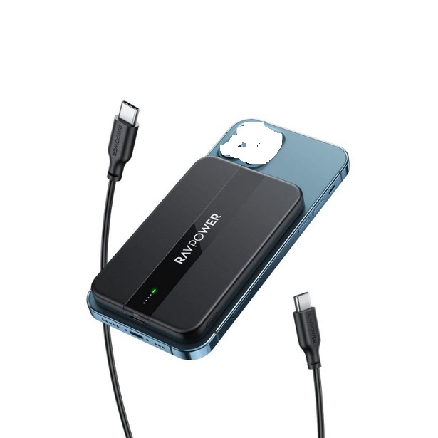 Sạc dự phòng sạc ko dây từ tính RAVPower RPPB234 dung lượng 5000mah