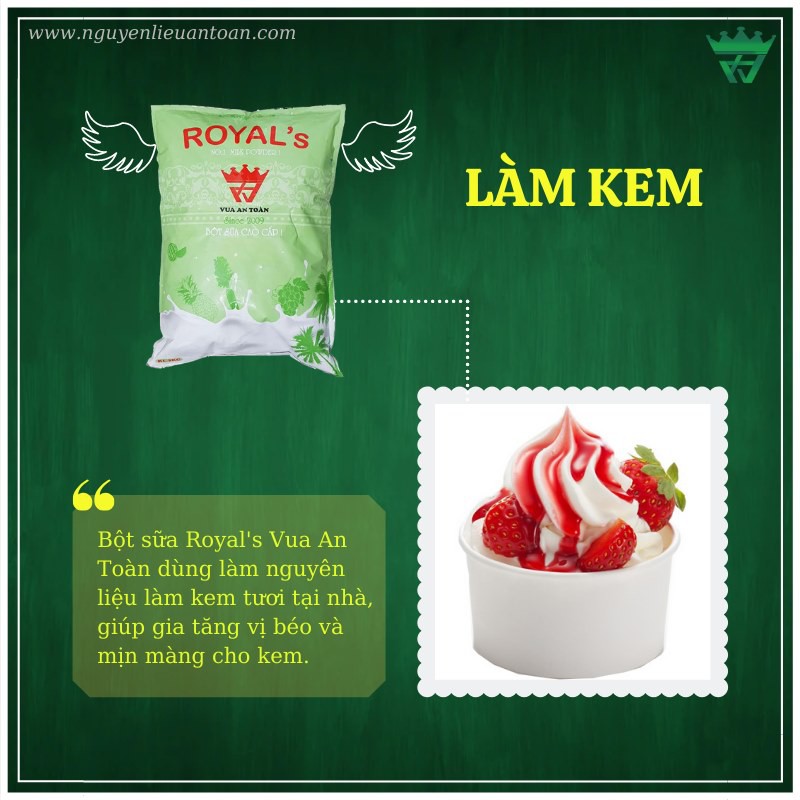 [Mã 208FMCGSALE giảm 0.08 đơn 500k] Bột Sữa Royal's Cao Cấp 1kg Pha Tất Cả Các Loại Trà Sữa