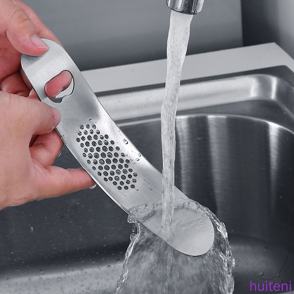 Dụng cụ nghiền tỏi/thực phẩm 2 trong 1 bằng thép không gỉ tiện dụng