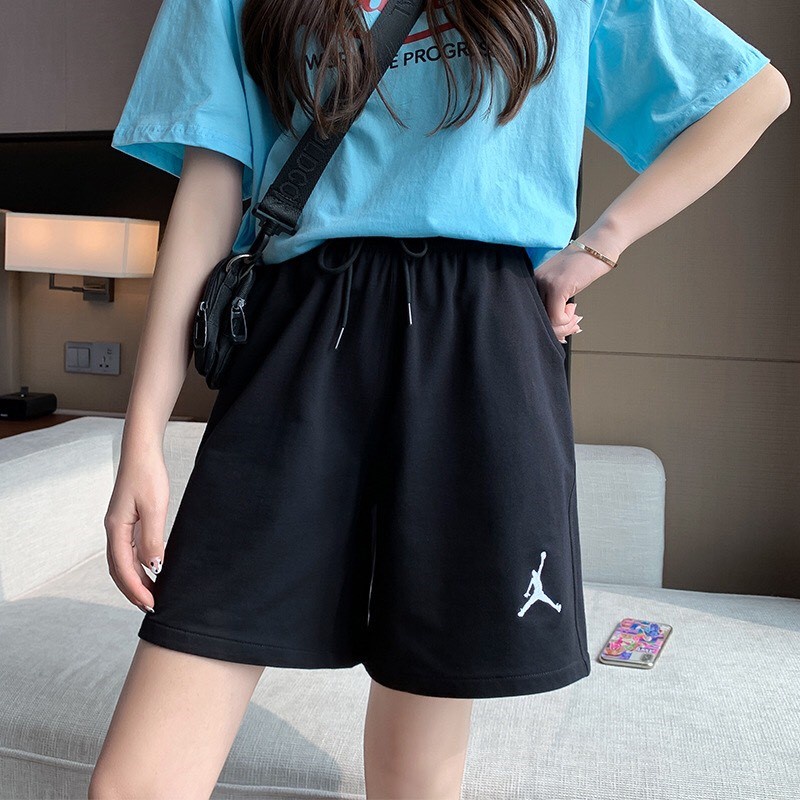 Quần short nữ thun cotton da cá unisex thể thao cao cấp JORDAN ống rộng bigsize mặc nhà ngủ thời trang hàn quốc đẹp