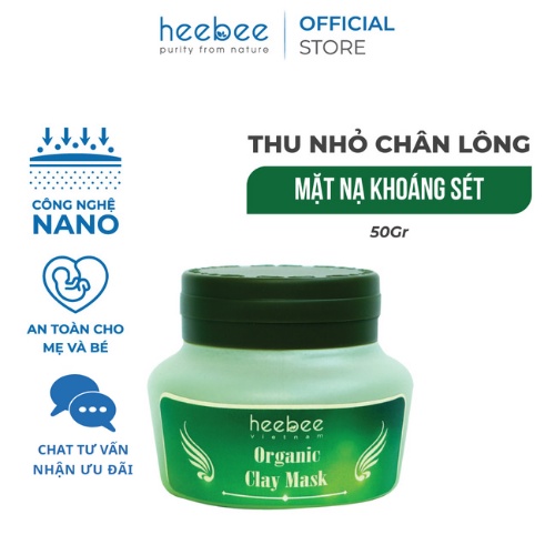 Mặt nạ Khoáng Sét Chăm Sóc Lỗ Chân Lông Heebee Organic Clay Mask 50gr