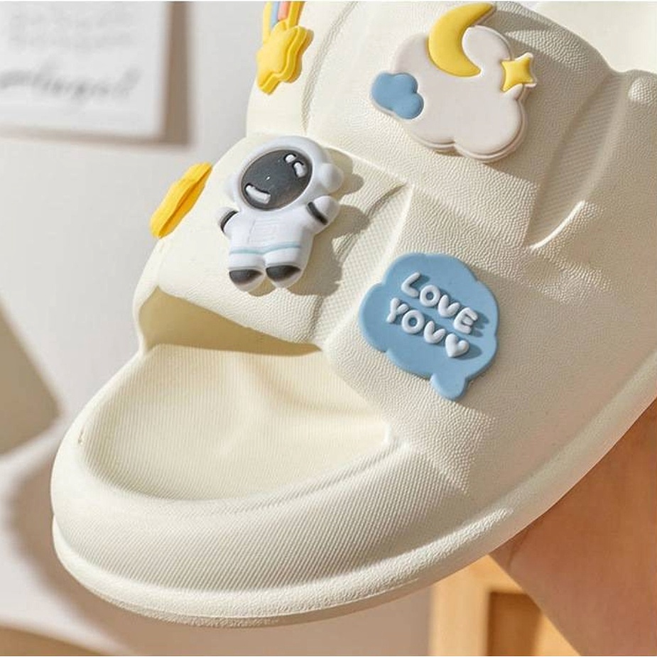 Dép bánh mì nữ quai ngang sticker PHI HÀNH GIA - dép nữ đi chơi dễ thương giá rẻ