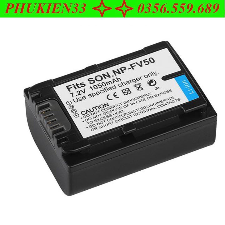 Pin Máy Ảnh Sony Np-Fv50 7.2V 1050mAh Dành cho Sony HDR-CX180E,HDR-CX360E,HDR-CX700E,HDR-XR160E,HDR-PJ10E