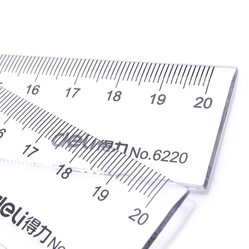 Thước Kẻ Deli Trong Suốt Tiện Lợi Cho Học Sinh 20cm