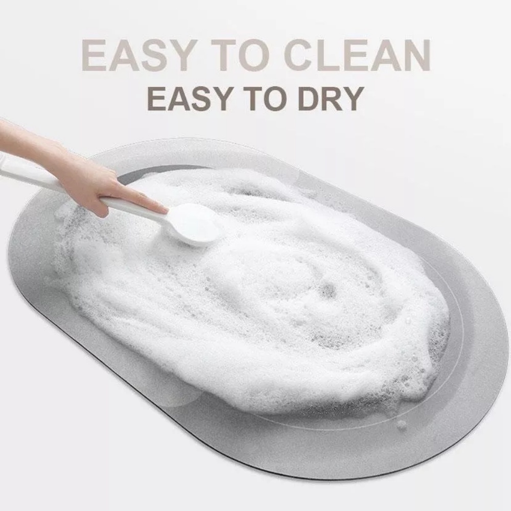 Thảm Lau Chân Silicon Siêu Mềm Siêu Dày, Siêu Thấm Nước Chất Liệu Chống Trượt
