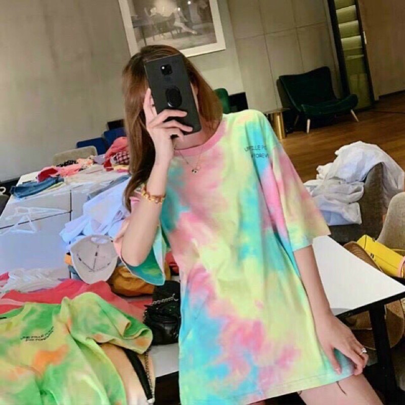 Áo Thun Nữ Loang Màu Form Rộng
