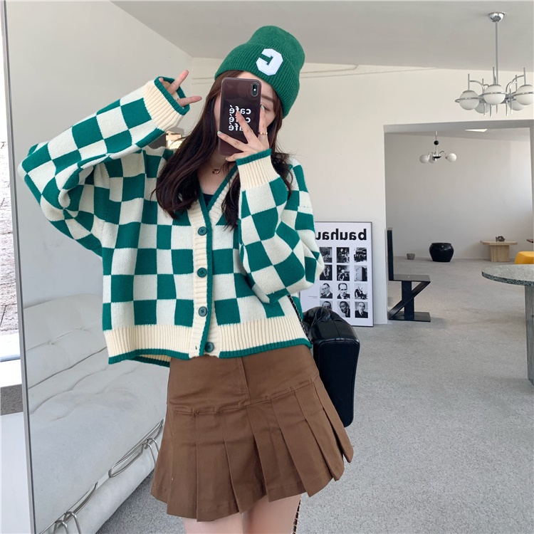 Áo khoác cardigan dệt kim dài tay dáng rộng màu sắc dễ phối đồ phong cách Hàn Quốc hợp thời trang | BigBuy360 - bigbuy360.vn