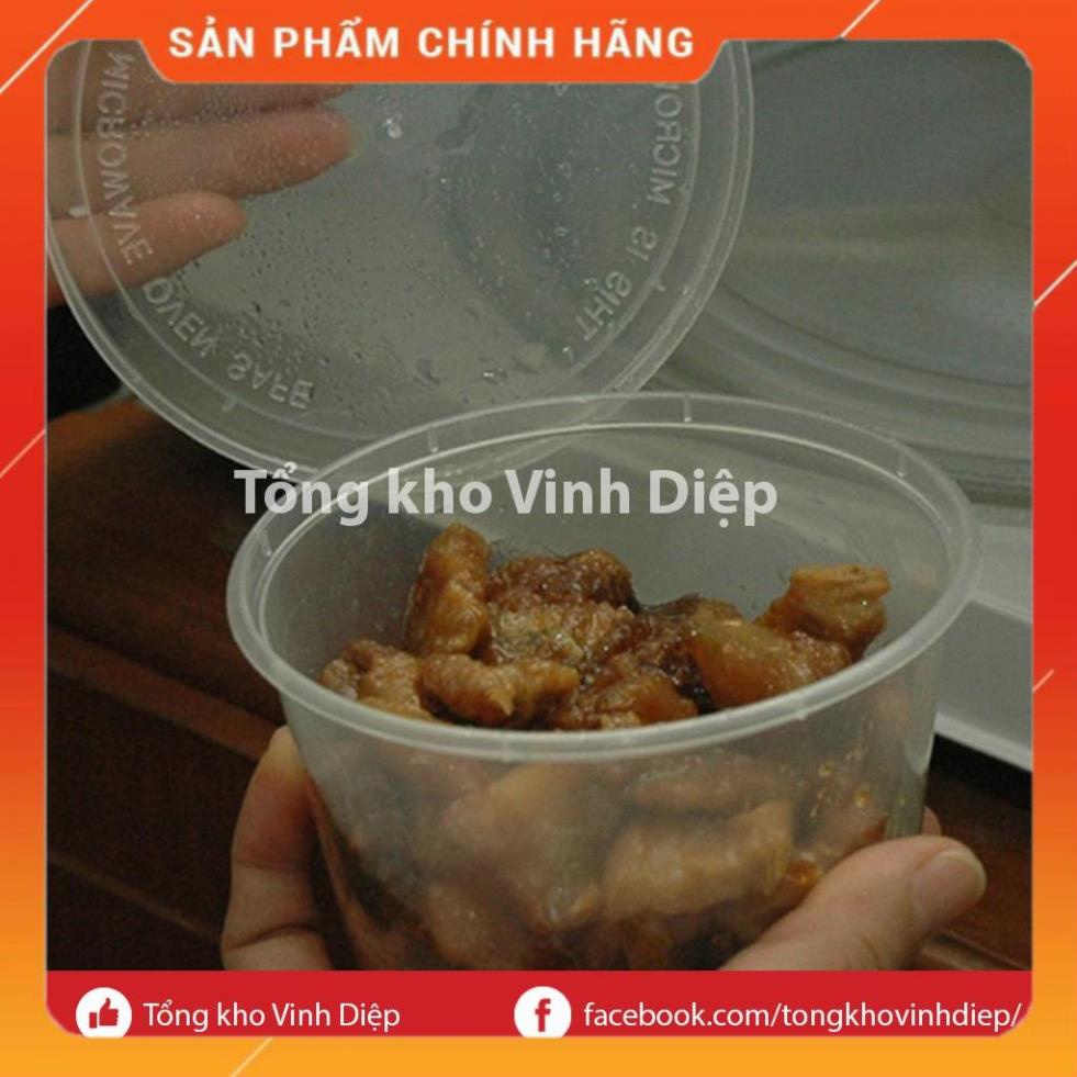 10 Hộp nhựa tròn lò vi sóng Microwave đựng đồ ăn hoa quả có nắp trong suốt Thuận Lợi