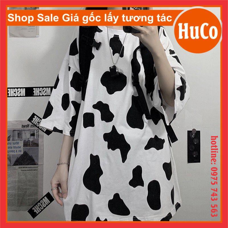 áo phông hè, áo thun bò sữa cực iu tay lỡ chất cotton mềm mát thời trang nam nữ form thụng unisex freesize dưới 70kg