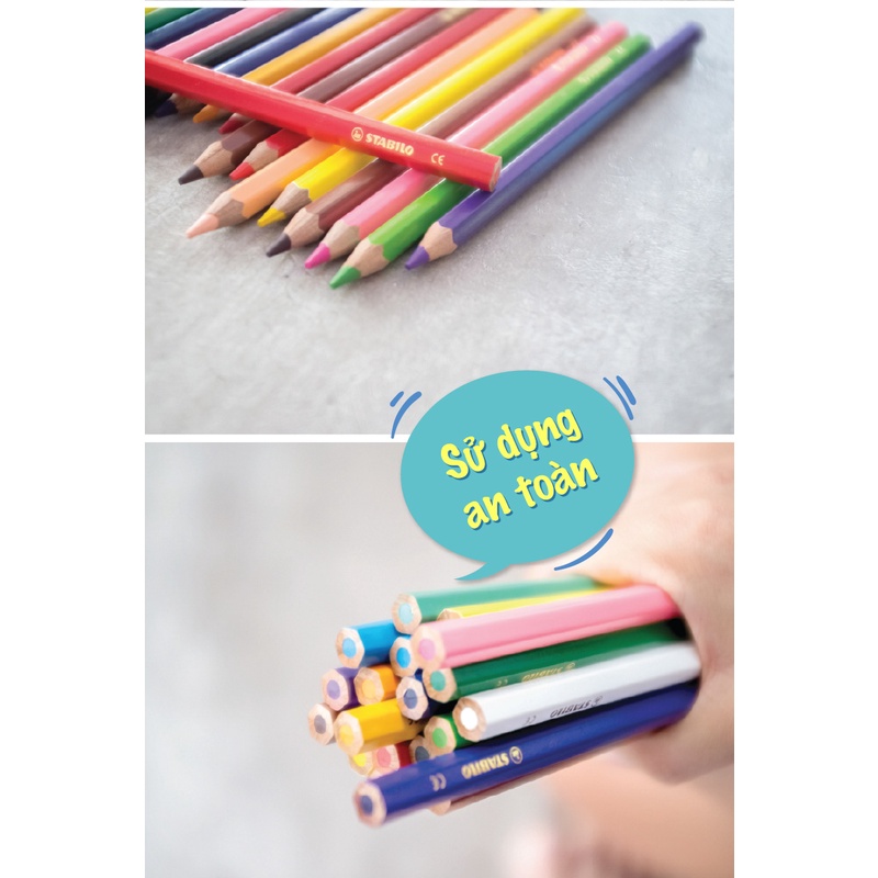 Chì sáp màu STABILO Swans Jumbo 24 màu lẻ