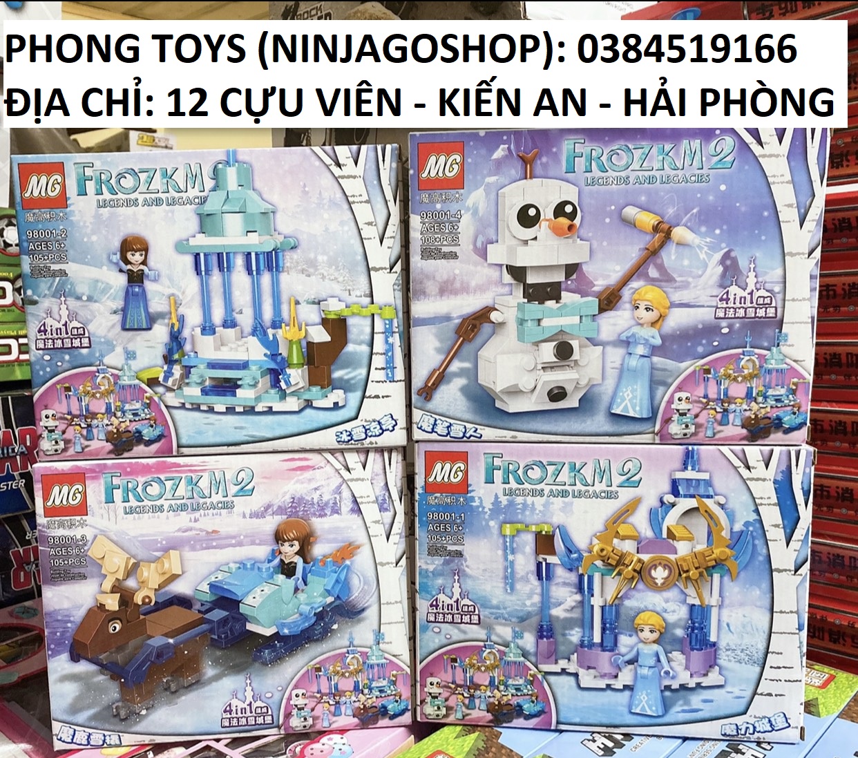 [Chính hãng] Lắp ráp xếp hình 4 bộ Lego Friends MG 98001 : Frozen 2 Lâu đài của công chúa ELSA