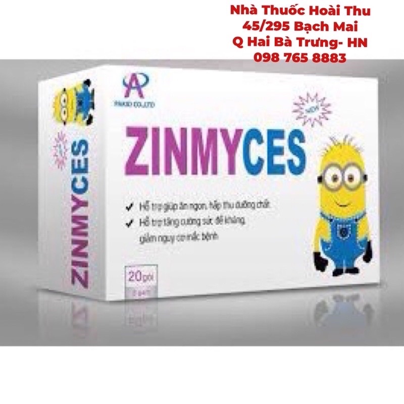 Zinmyces - Giúp cân bằng vi sinh đường ruột,phòng ngừa tiêu chảy,hỗ trợ ăn ngon,tăng đề kháng