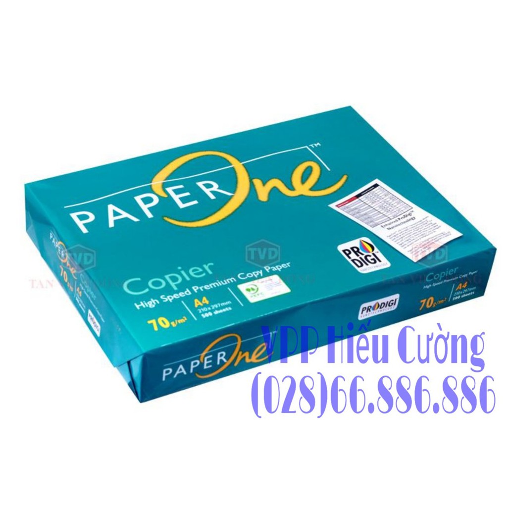 Giấy A4 Paper One 70gsm. giá rẻ dành cho văn phòng lượng tốt. Do VPP Hiếu Cường cung cấp