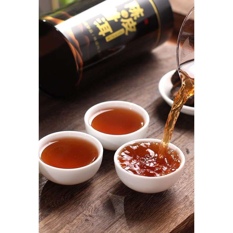 Trà Phổ Nhĩ Chín Vỏ Quýt Mãnh Hải Vân Nam (chia gói nhỏ 50 gram dùng thử)