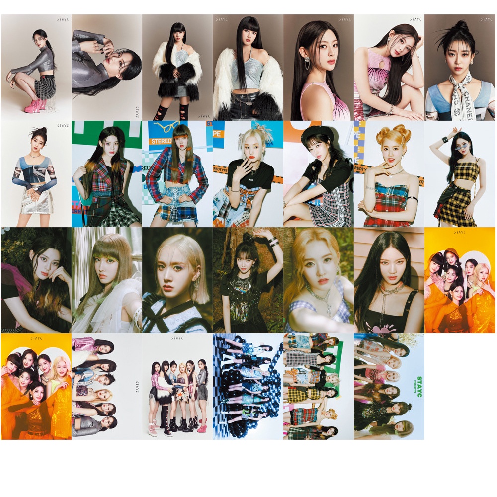 Bộ 55 Tấm Thẻ Hình Nhóm Nhạc Kpop STAYC