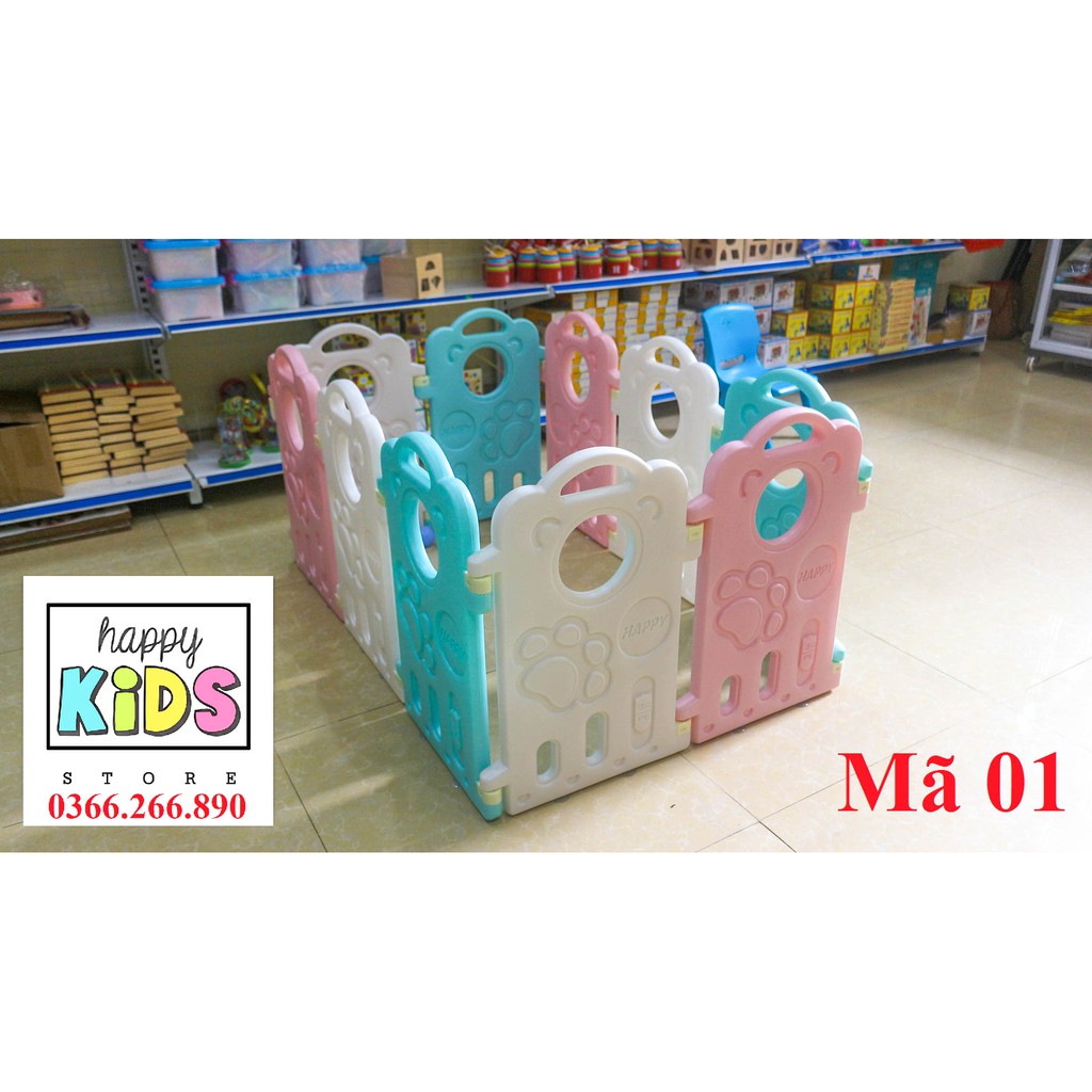 Bộ cũi quây nhựa 0.8x1.2m tặng kèm 20 bóng Happykids Shop