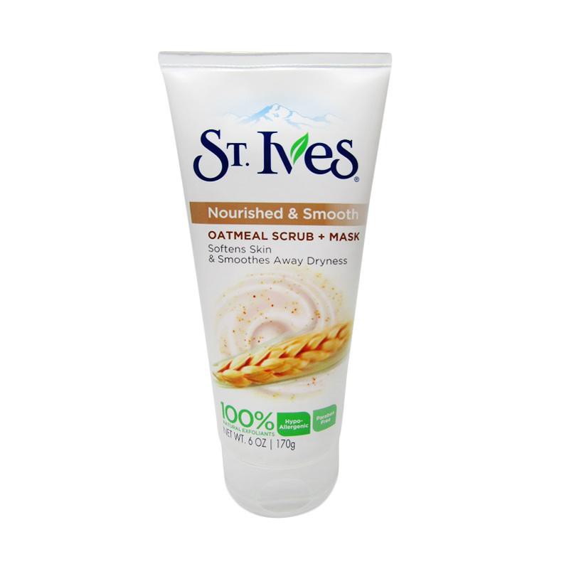 Tẩy tế bào chết St.Ives Smooth &amp; Nourished Scrub &amp;Mask Oatmeal #Lúa mạch