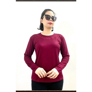 Áo trung niên thu đông cotton dài tay co giãn cao cấp